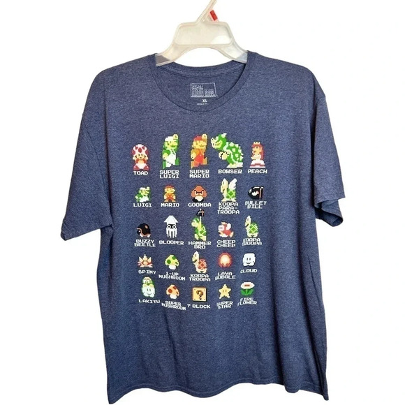 NINTENDO Super Mario Bros Character Tshirt - Picture 1 of 7